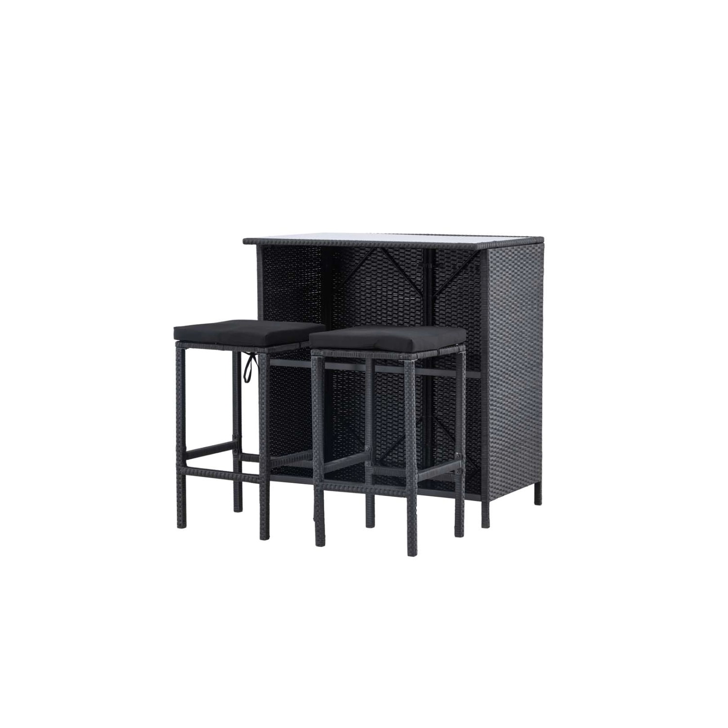Thumbnail - ebuy24 Knock Lounge-Set 3 Teile Schwarz