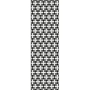 GroJa XL Designelement Oriental DB Anthrazit für Sichtschutzzäune mit floralem Muster.