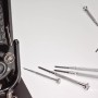 LUX Präzisions-Schrauber Satz, 6-teilig, mit Schlitz und Kreuzschlitz, neben einer alten Kamera.