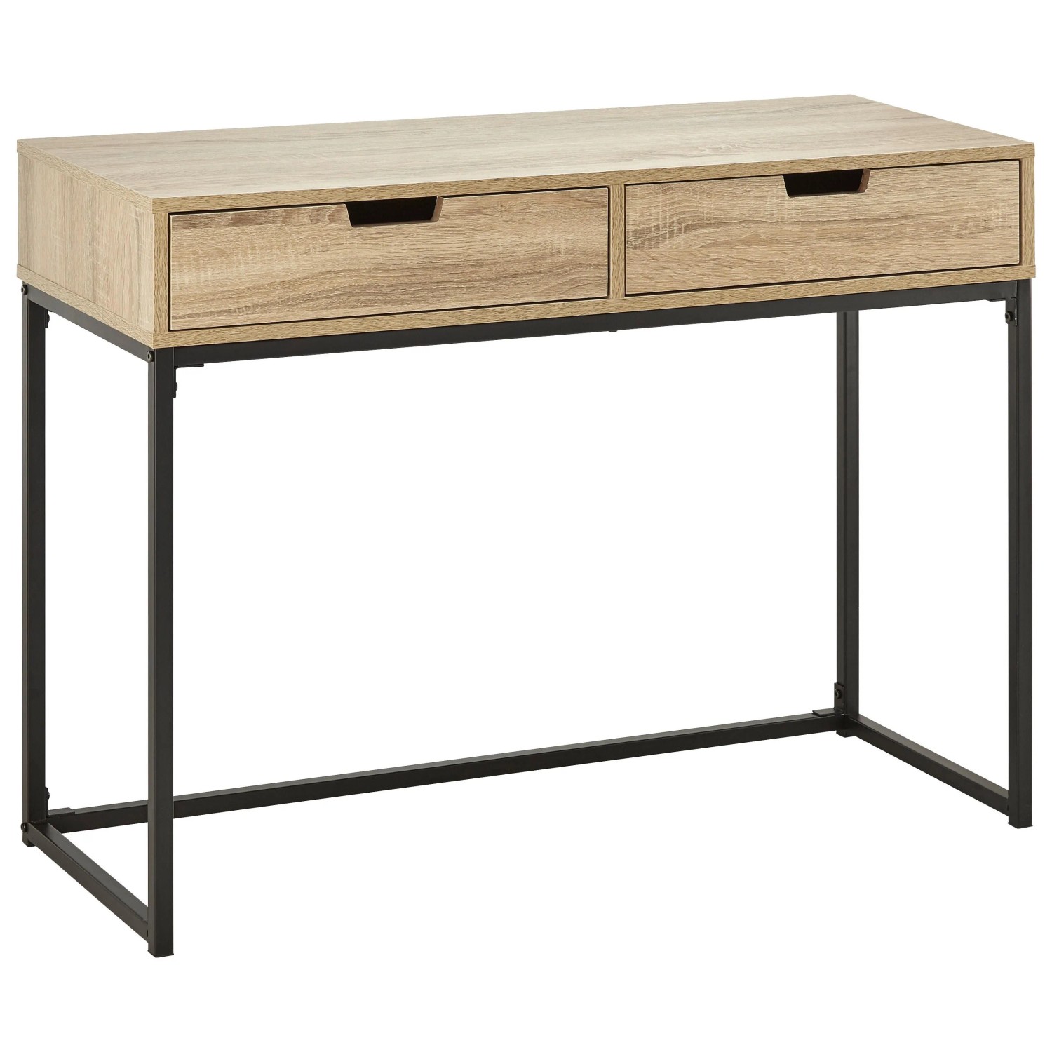 Bessagi Home Konsolentisch Giorgia Eiche/Schwarz MDF
