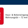 Abstandsskizze des Abus Schutzbeschlags HLS214 für Haus- und Wohnungstüren.