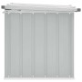 Graue furnicato Gartenbox (129x67x65 cm) aus verzinktem Stahl, ideal zur Aufbewahrung von Gartenutensilien.