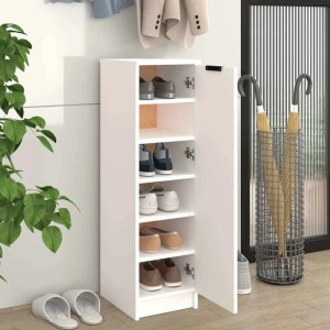 vidaXL Schuhschrank Weiß 30x35x100 cm Holzwerkstoff 811430