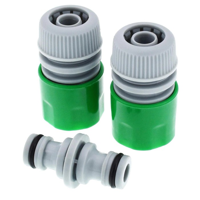 Tifler Schlauchanschluss-Set 3-teilig – Schnellkupplung Für Gartenhahn & Bewässerung, 1/2 Zoll