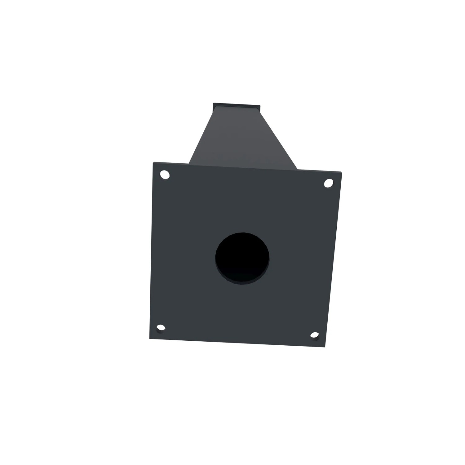 Detailansicht Pfostenfuß für Casanoov Gartentor Veymont, grau.