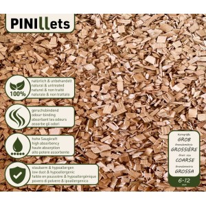PINI Buchenhack Grob 5 kg Einstreu für Hühner, Küken & Wachteln