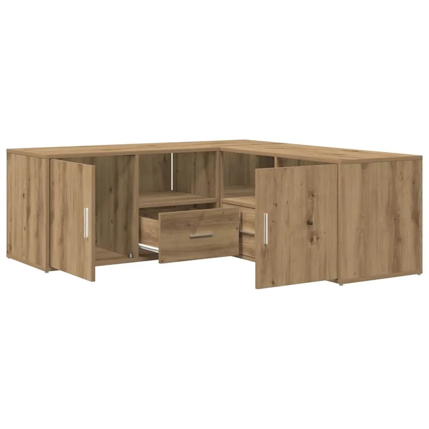 vidaXL Eckregal Artisan-Eiche 200x40x45 cm Holzwerkstoff 3307836