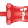 Wera isolierter Kreuzschlitz-Schraubendreher PZ1 mit rot-gelbem Griff.