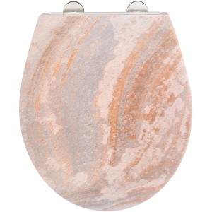 Wenko WC-Sitz Canyon mit Absenkautomatik, Duroplast, Gesteins-Optik