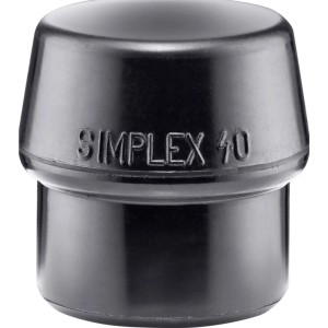 Schwarzer Halder Simplex Ersatzeinsatz (Gummikomposition, 40 mm) für Hämmer.