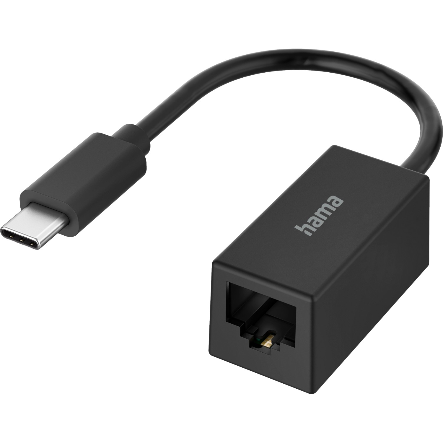 Hama Netzwerk-Adapter USB-C-Stecker - LAN/Ethernet-Buchse Schwarz