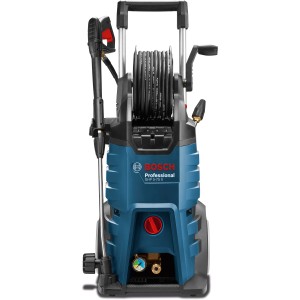 Bosch Professional GHP 5-75 X Hochdruckreiniger mit Schlauchtrommel und Lanze.