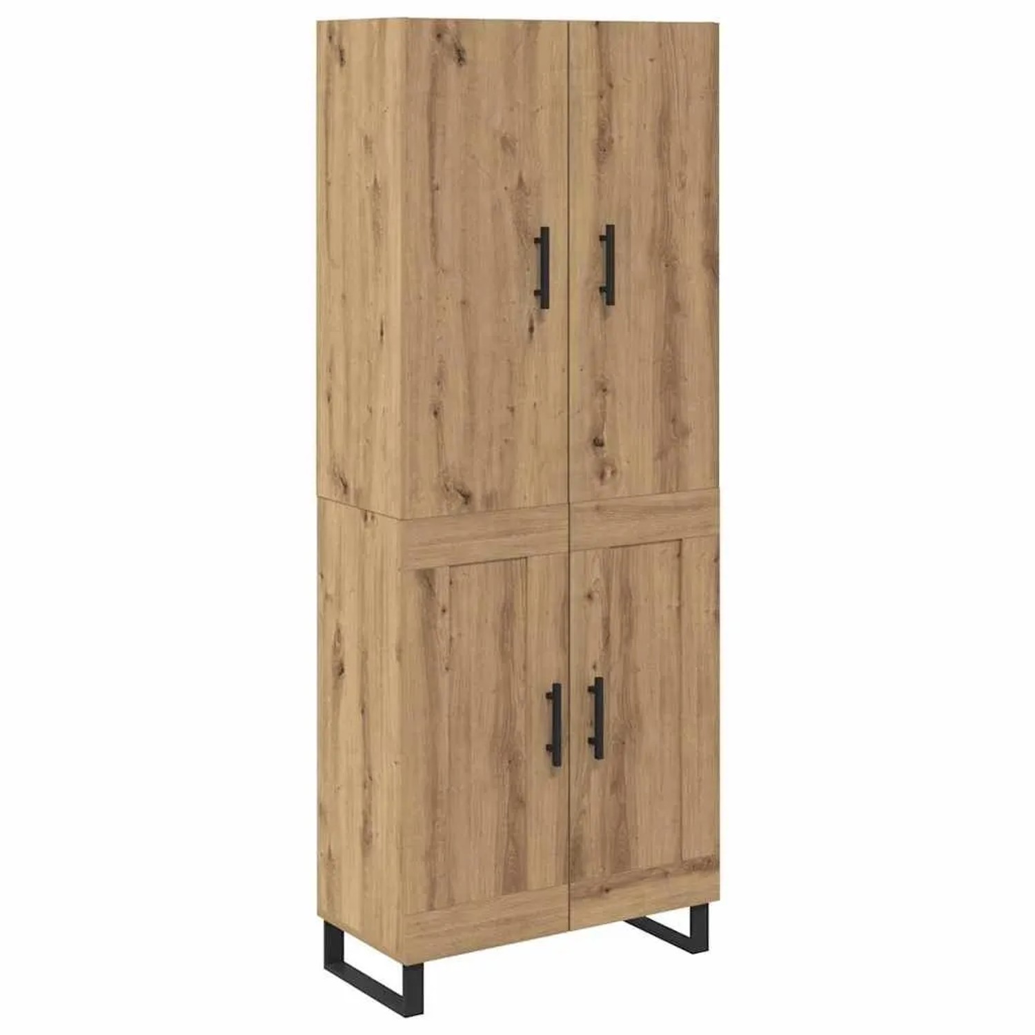 vidaXL Highboard 2-Tlg Artisan-Eiche Engineered Wood und Glas 3416038 günstig online kaufen