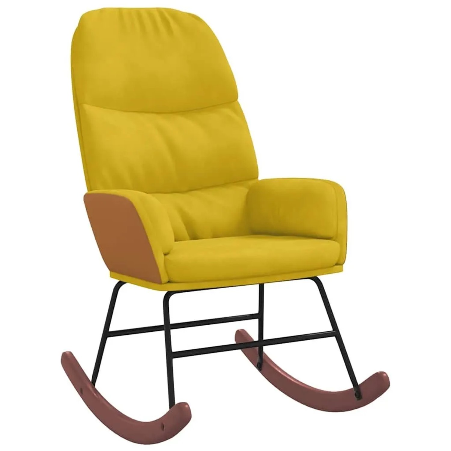 vidaXL Schaukelstuhl Gelb Samt 4102628 günstig online kaufen