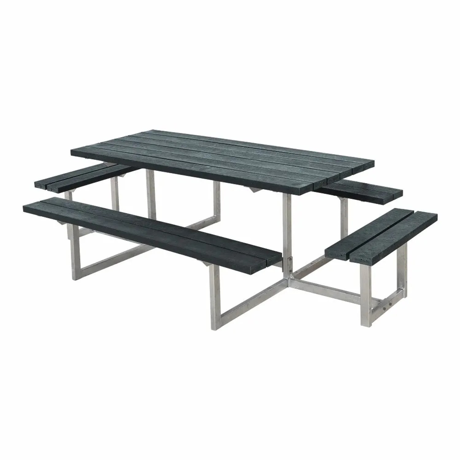 PLUS Gartenmöbel-Set Basic 260 cm mit 2 Anbausätzen Retex Grau