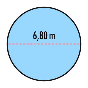 Runde Poolabdeckplane, Ø 6,80m, hellblau. Ideal zum Schutz Ihres Pools vor Schmutz.