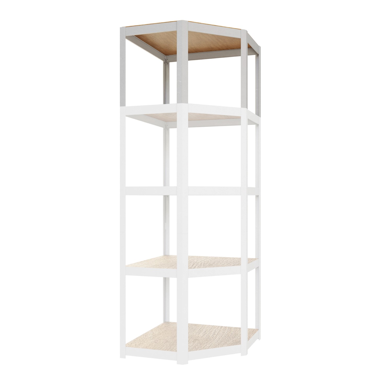 Ar Shelving Eckregal Erweiterungmodul Rivet Style 48 x 70 x 40 cm Grauweiß FSC®