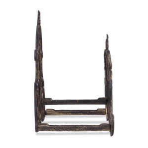 Relaxdays Schlauchhalter Vintage Gusseisen Bronze Wandmontierbar 24 cm x 31,5 cm x 15 cm 0,7 kg
