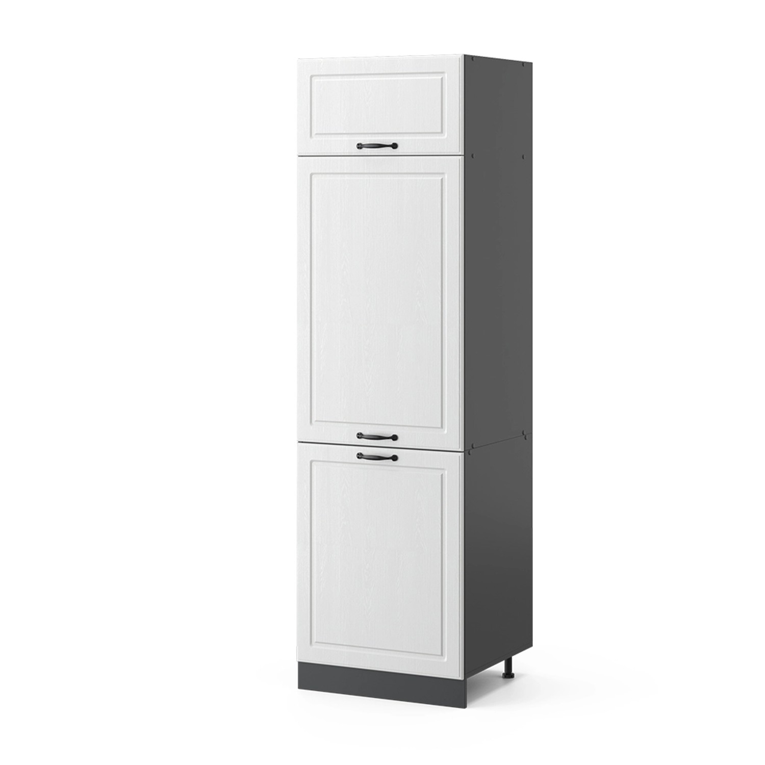 Vicco Kühlumbauschrank R-Line Hochschrank für die Küche Weiß Landhaus/Anthr günstig online kaufen