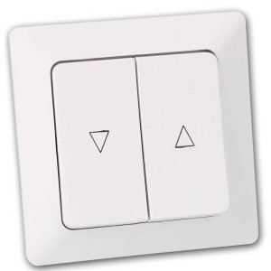 ChiliTec MILOS Jalousien Taster Weiß Matt mit Rahmen UP