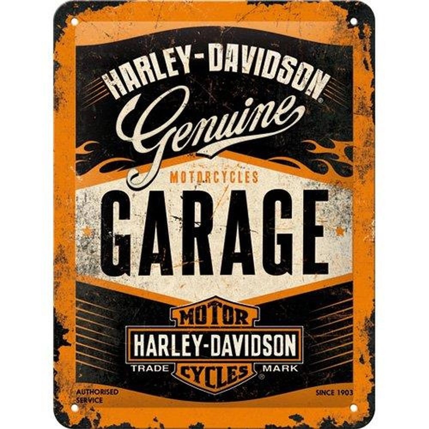 Nostalgic-Art Blechschild 15x20 cm - Harley-Davidson - Garage günstig online kaufen