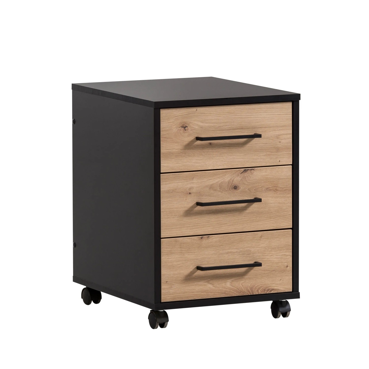 Schildmeyer Rollcontainer Aino 57 cm x 50 cm x 40,1 cm Braun-Schwarz
