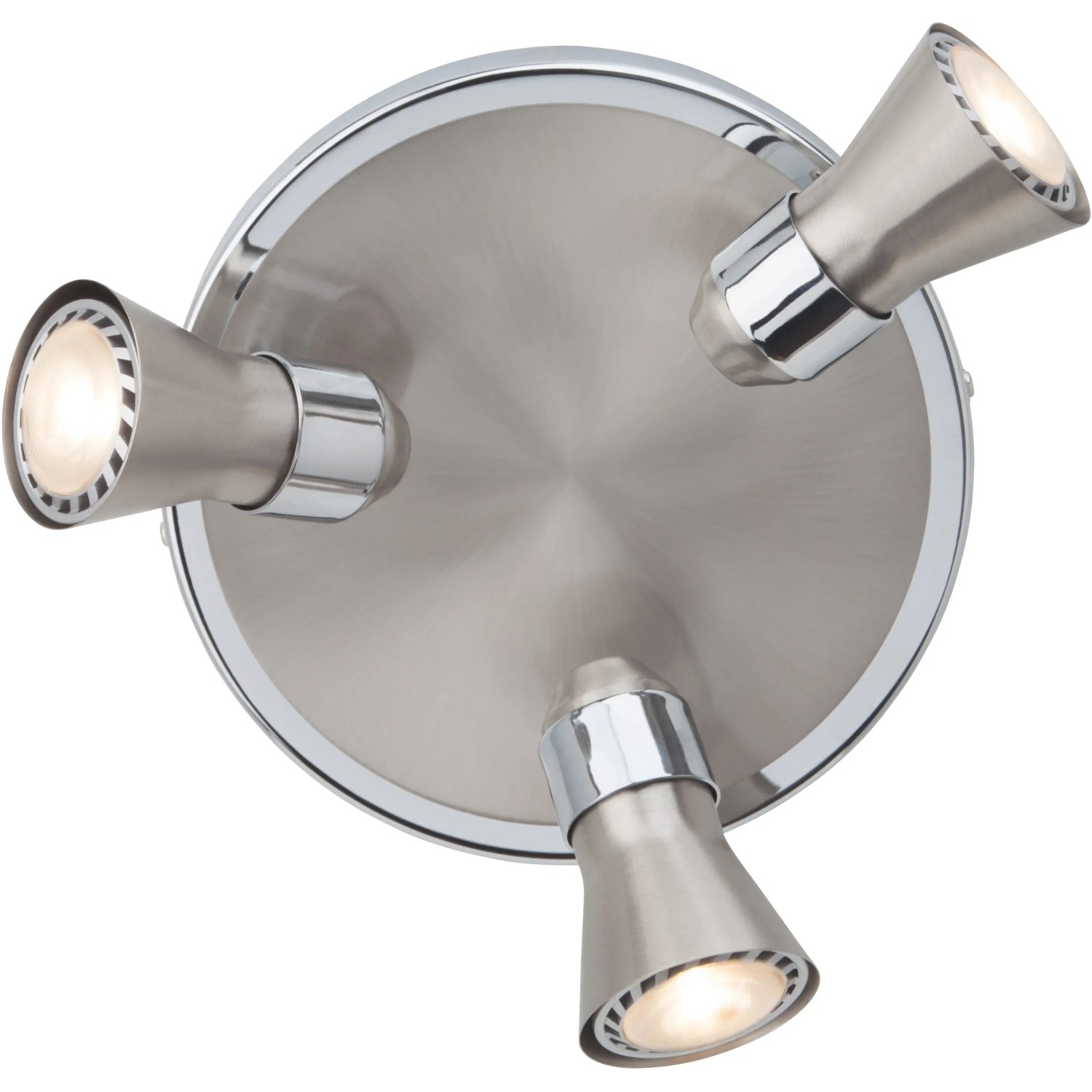 Carmen LED Spotrondell 3-flg In Grau-Beton-Optik – Schwenkbar, GU10, 1050 Lumen Warmweiß