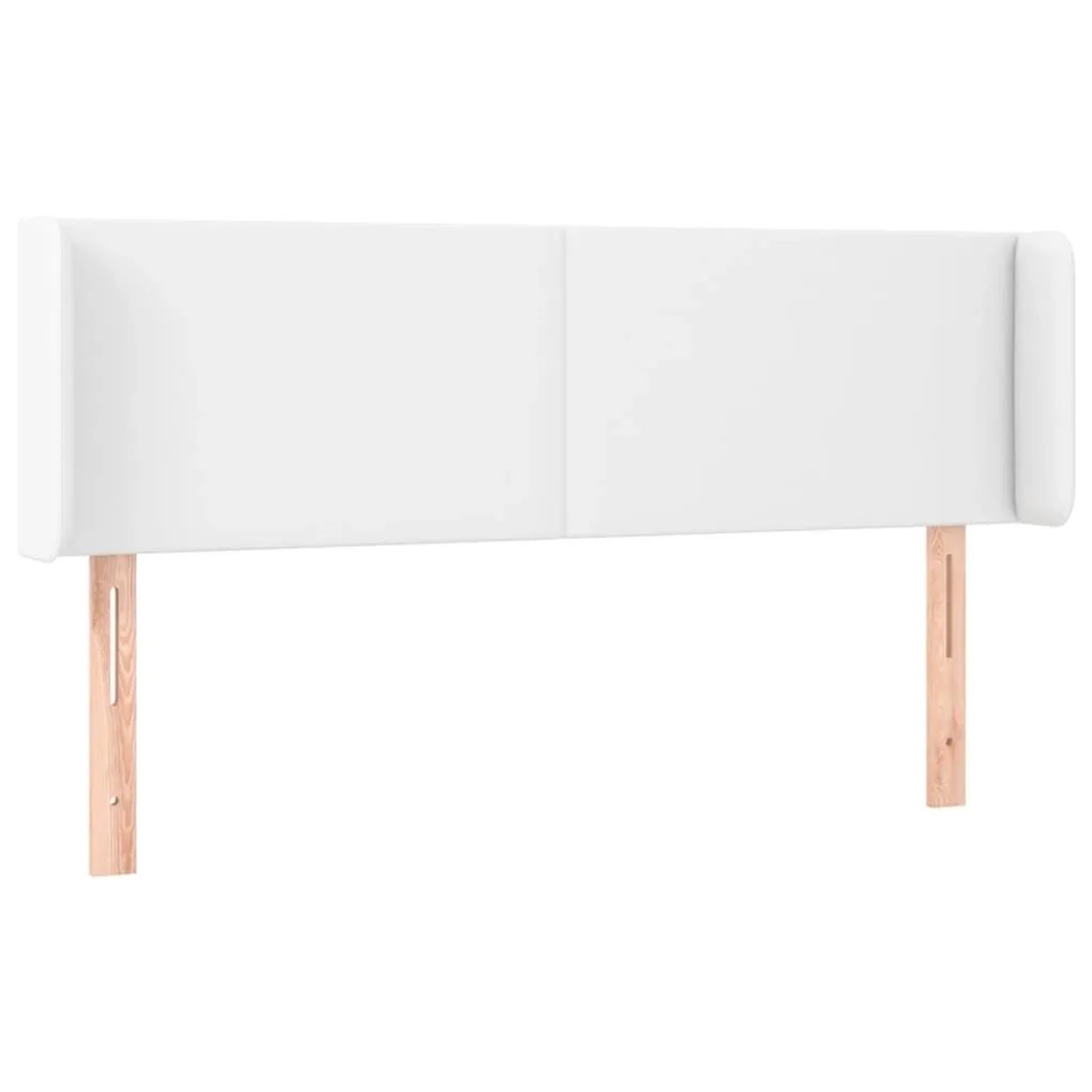 vidaXL Kopfteil mit Ohren Weiß 147x16x78/88 cm Kunstleder 3118579