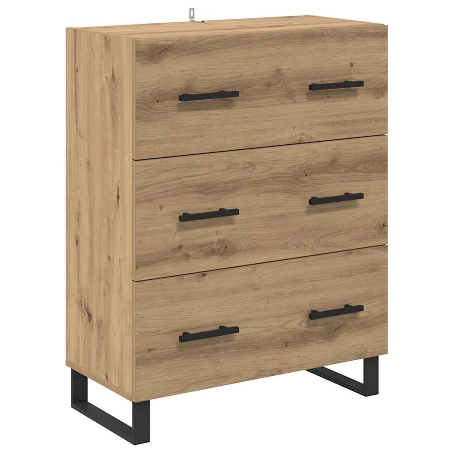 vidaXL Sideboard Artisan-Eiche 69,5 x 34 x 90 cm Verbundholz und Eisen 8815 günstig online kaufen