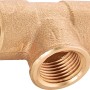 Rotguss Löt-T-Stück 22 mm x 18,6 mm (Rp 1/2) für Kupferrohre, Gewindeanschluss.