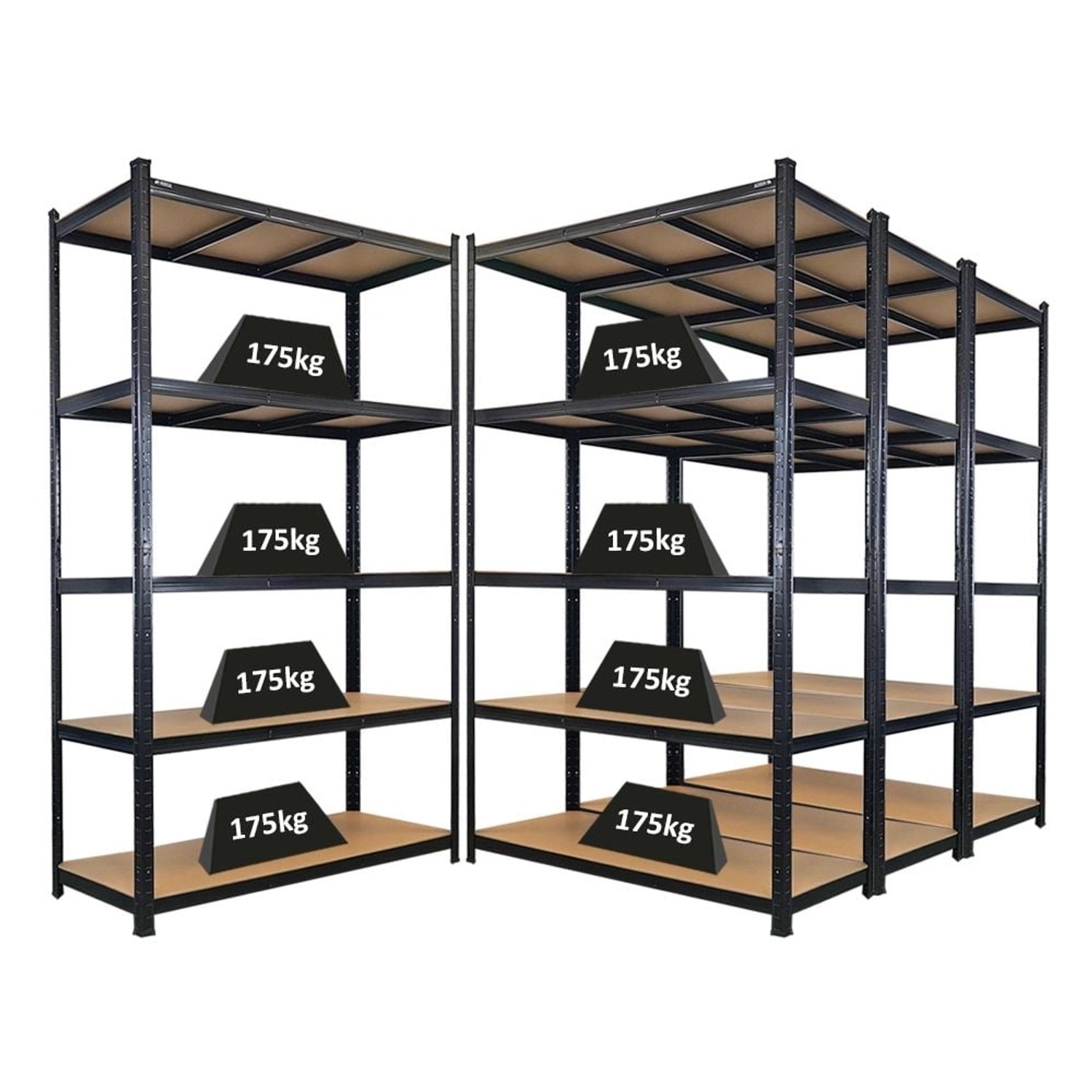 PROREGAL Mega Deal 4x Schwerlastregal Giant Ragnar HxBxT 200x120x50cm 5 Mdf günstig online kaufen