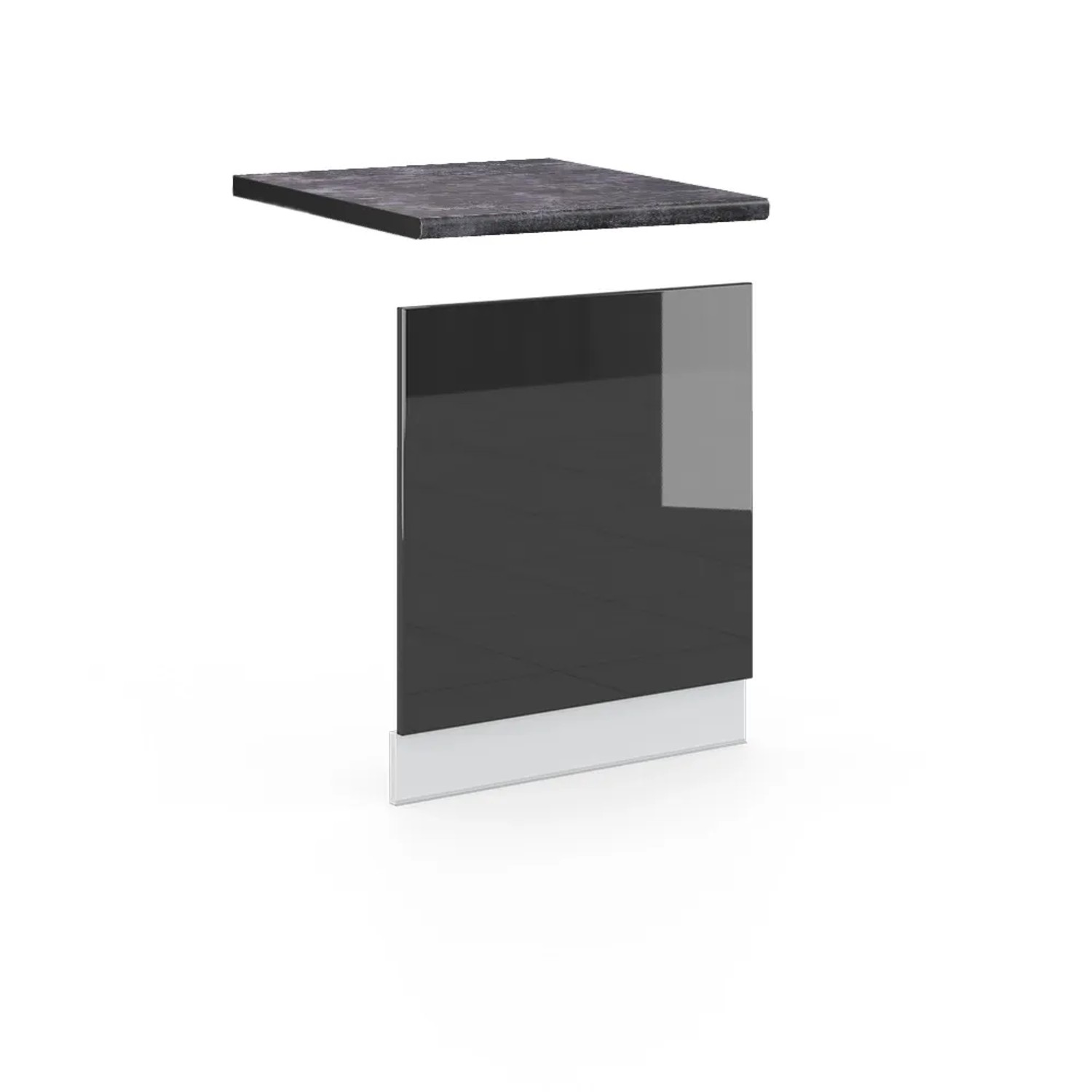 Vicco Frontblende Fame-Line Anthrazit Hochglanz/Weiß 60 cm AP Anthrazit