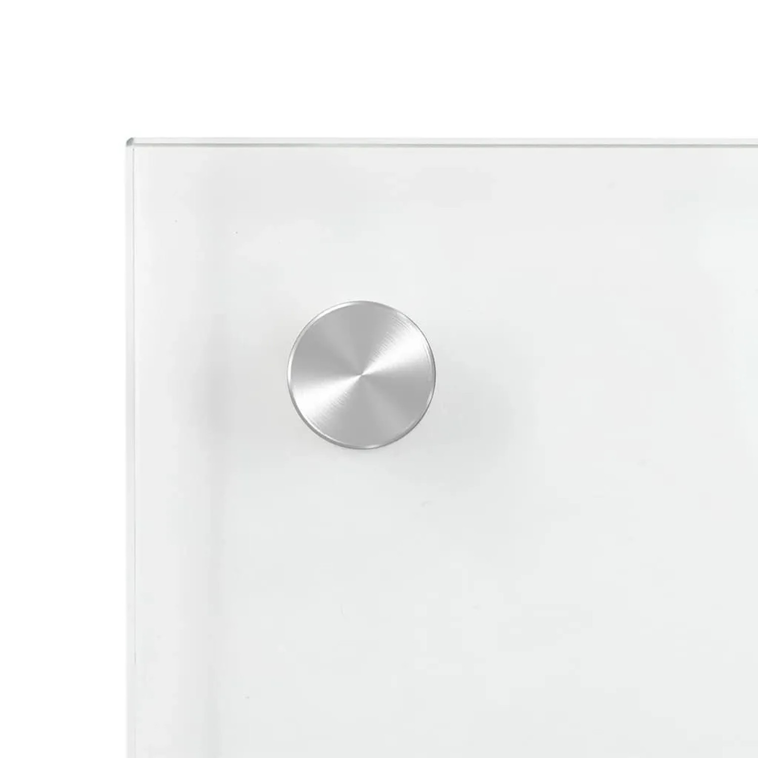 Transparente vidaXL Küchenrückwand aus Hartglas, 90x40 cm, mit silberfarbener Halterung.