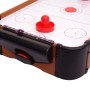 MCW Mini Air Hockey Tisch aus Holz mit weißem Spielfeld, rotem Puck, Schiebezähler. Kompaktes Spiel für Kinder.