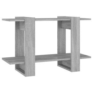 VidaXL Bücherregal/Raumteiler in Grau Sonoma, 80x30x51 cm. Wandregal mit zwei Ablagen.
