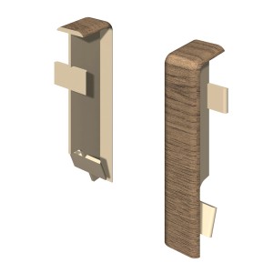 Egger Zwischenstücke Kubisch, 6 cm, Nussbaum, 2er-Pack für Sockelleisten.