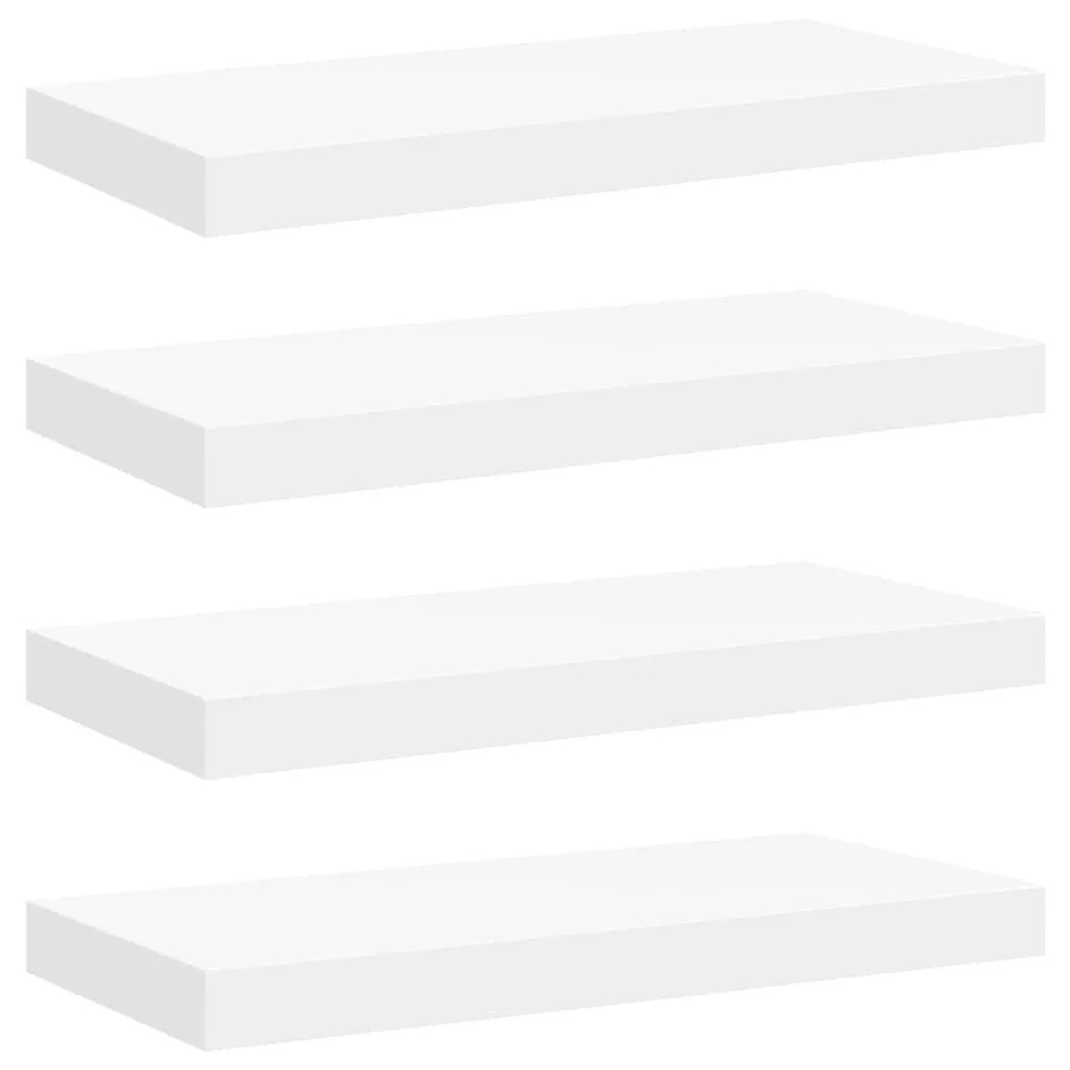 vidaXL Schwebende Wandregale 4 Stk Weiß 50x23x3,8cm MDF 323810