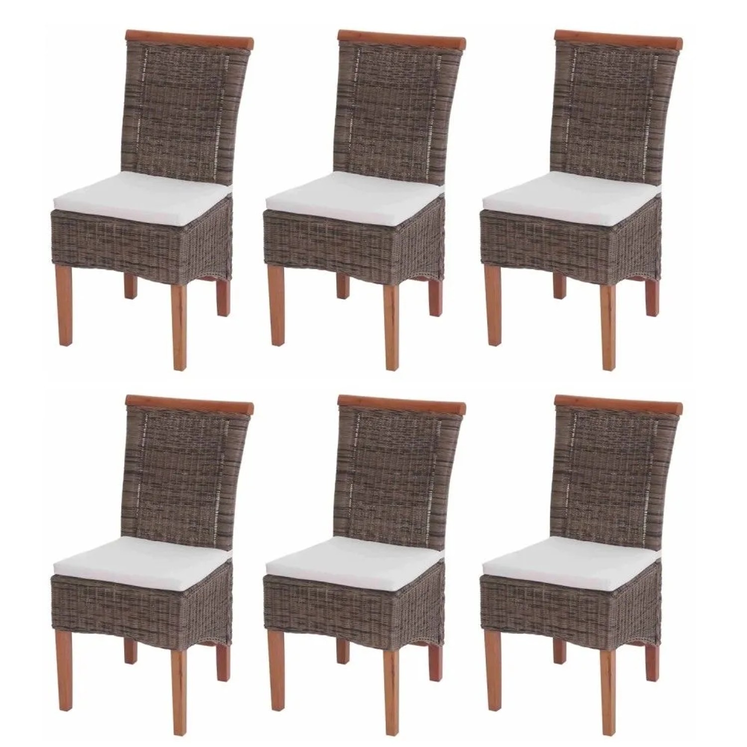 MCW Esszimmerstuhl Sinio 6er-Set mit Sitzkissen