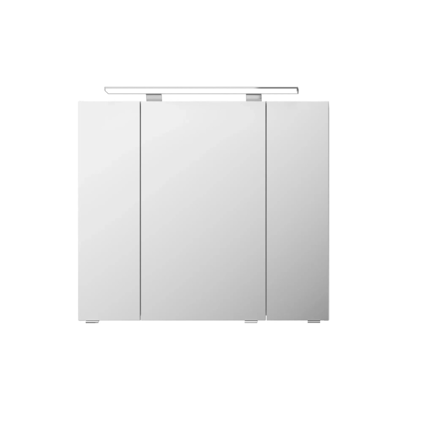 Pelipal Spiegelschrank Serie 4010, 80 cm, Weiß Glänzend mit Aufsatzleuchte.