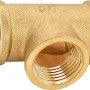 Messing Gewinde-T-Stück 18,6 mm (Rp 1/2) für Rohrverzweigungen im Heizungsbau und der Trinkwasserinstallation.