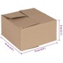 50er Set vidaXL Faltboxen aus Karton, naturfarben, 15x15x8cm, zur Aufbewahrung und Ordnung.
