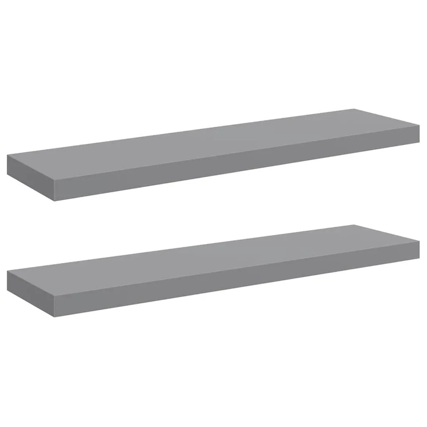 vidaXL Schwebende Wandregale 2 Stk Grau 90x23,5x3,8cm MDF 323860