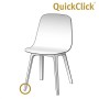 Wagner QuickClick 2in1 Duo Möbelgleiter Ø 25 mm am Stuhlbein, für optimalen Oberflächenschutz.