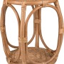 Runder Beistelltisch Safari Lodge aus Rattan, Natur, 45 cm hoch, für den Innenbereich.