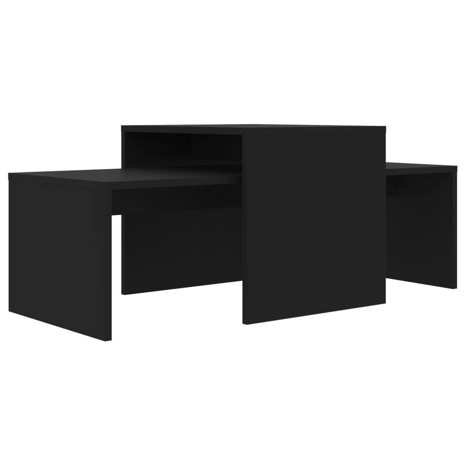 Couchtisch-set Schwarz 100 X 48 X 40 Cm Spanplatte günstig online kaufen