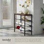 Tectake Schuhregal Wolverhampton Industrial Style Holz und Stahl  75 50 x 30 50 x 69 50 cm Industrial Holz Dunkel  Rustikal_4