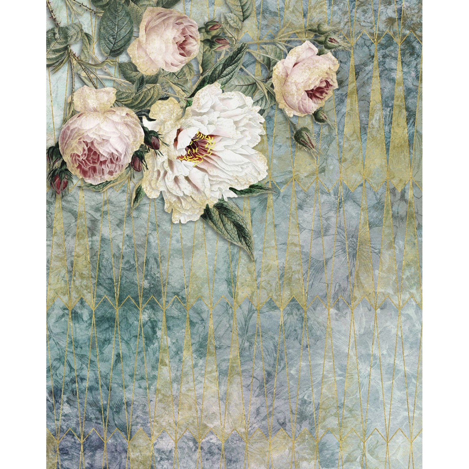 Sanders & Sanders Fototapete Blumen Multicolor 200 x 250 cm 612346