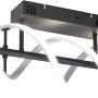 Moderne Trio LED Deckenleuchte Sequence, Aluminium gebürstet, spiralförmiges Design.