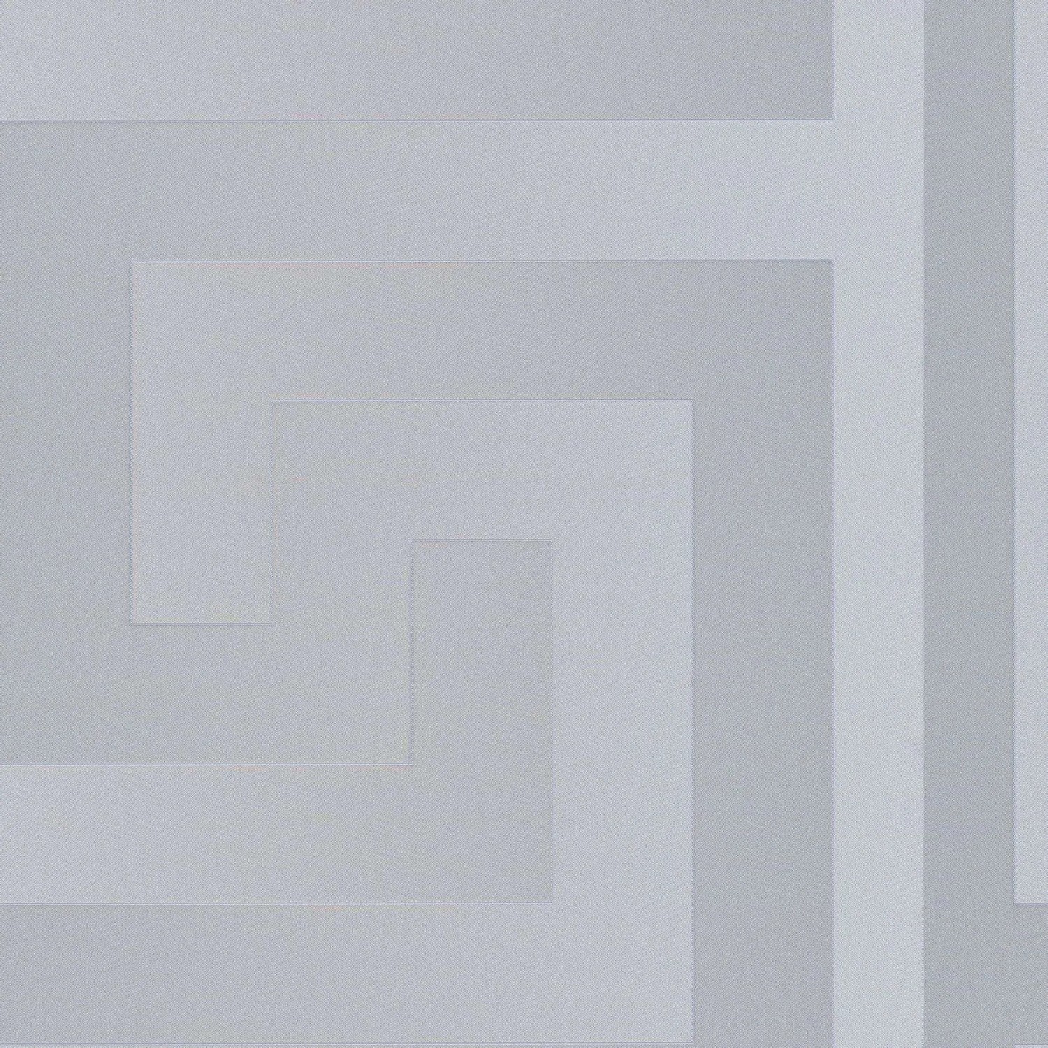 Bricoflor Tapete mit Metallic Effekt in Silber Mäander Tapete im Neobarock günstig online kaufen