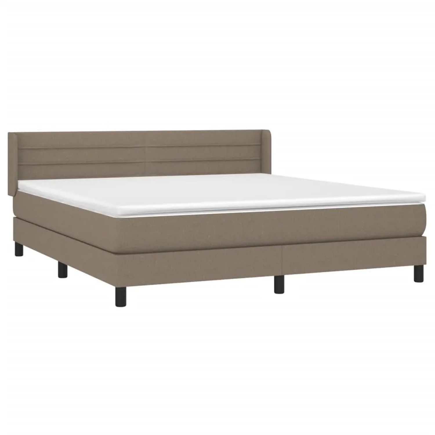 vidaXL Boxspringbett mit Matratze Taupe 180x200 cm Stoff 3129813 günstig online kaufen